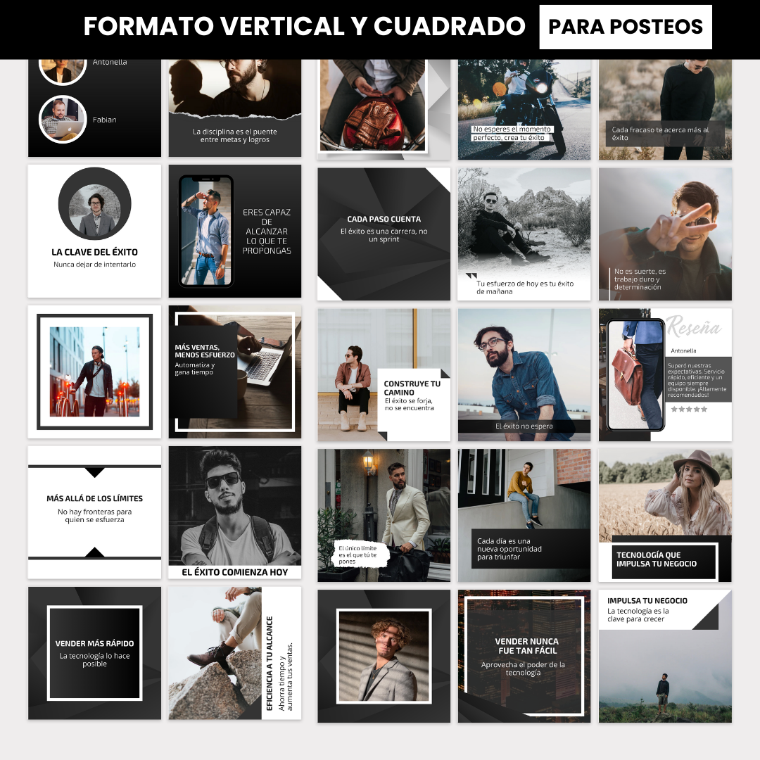 Plantillas Posteos – Total Black