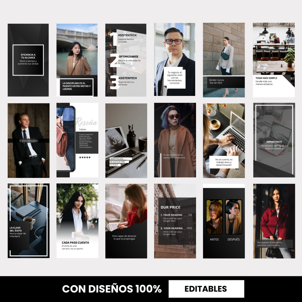 Plantillas Historias – Total Black