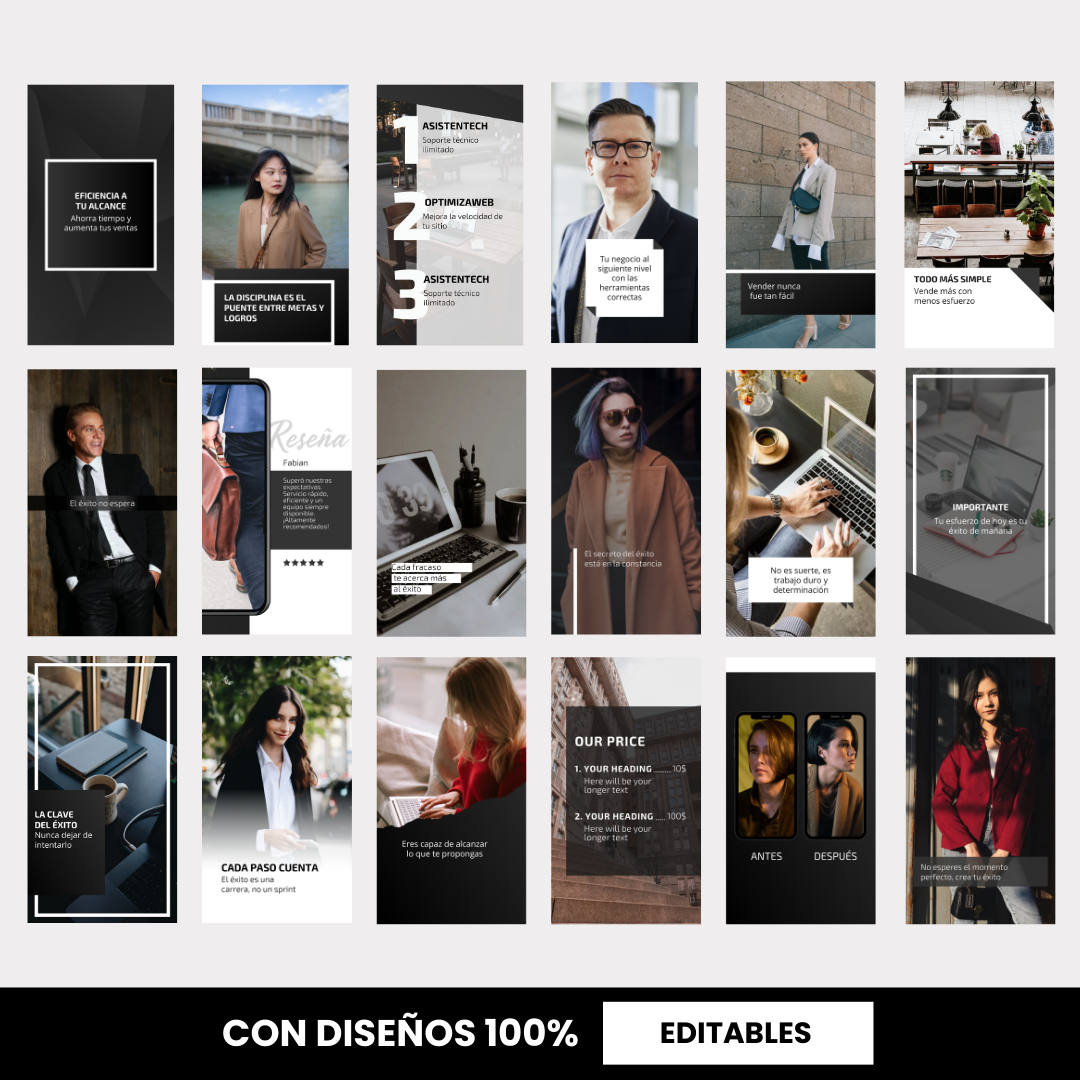 Plantillas Historias – Total Black